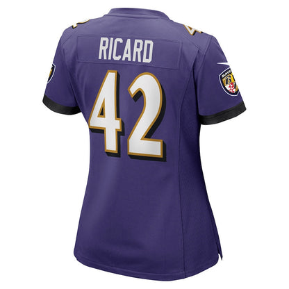Patrick Ricard 42 Baltimore Ravens Women's Game Jersey - Purple