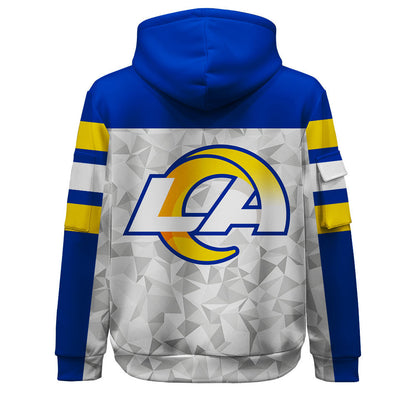 NFL Los Angeles Rams Game Day Essential White/Blue Quarter Zip Hoodie