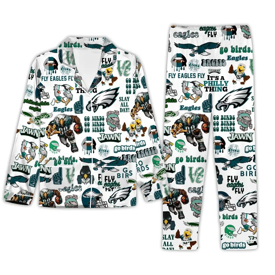 Philadelphia Eagles Personalized Pajamas Set with Custom Name Printed
