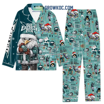 Philadelphia Eagles Go Birds Personalized Pajamas Set with Custom Name Printed