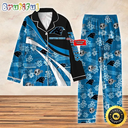 Carolina Panthers 3D Personalized Pajamas Set with Custom Name Printed