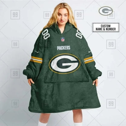 Green Bay Packers Game Day Spirit Personalized 3D Blanket Hoodie