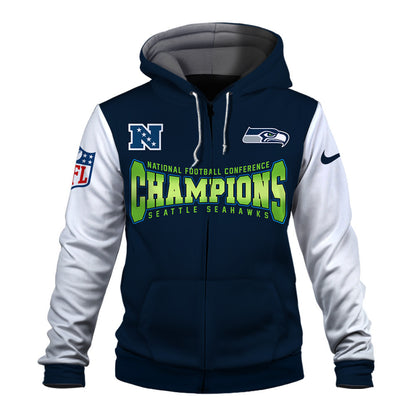 Seattle Seahawks Crowned Kings Of The NFC Zip Hoodie