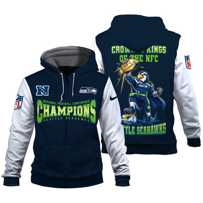 Seattle Seahawks Crowned Kings Of The NFC Zip Hoodie
