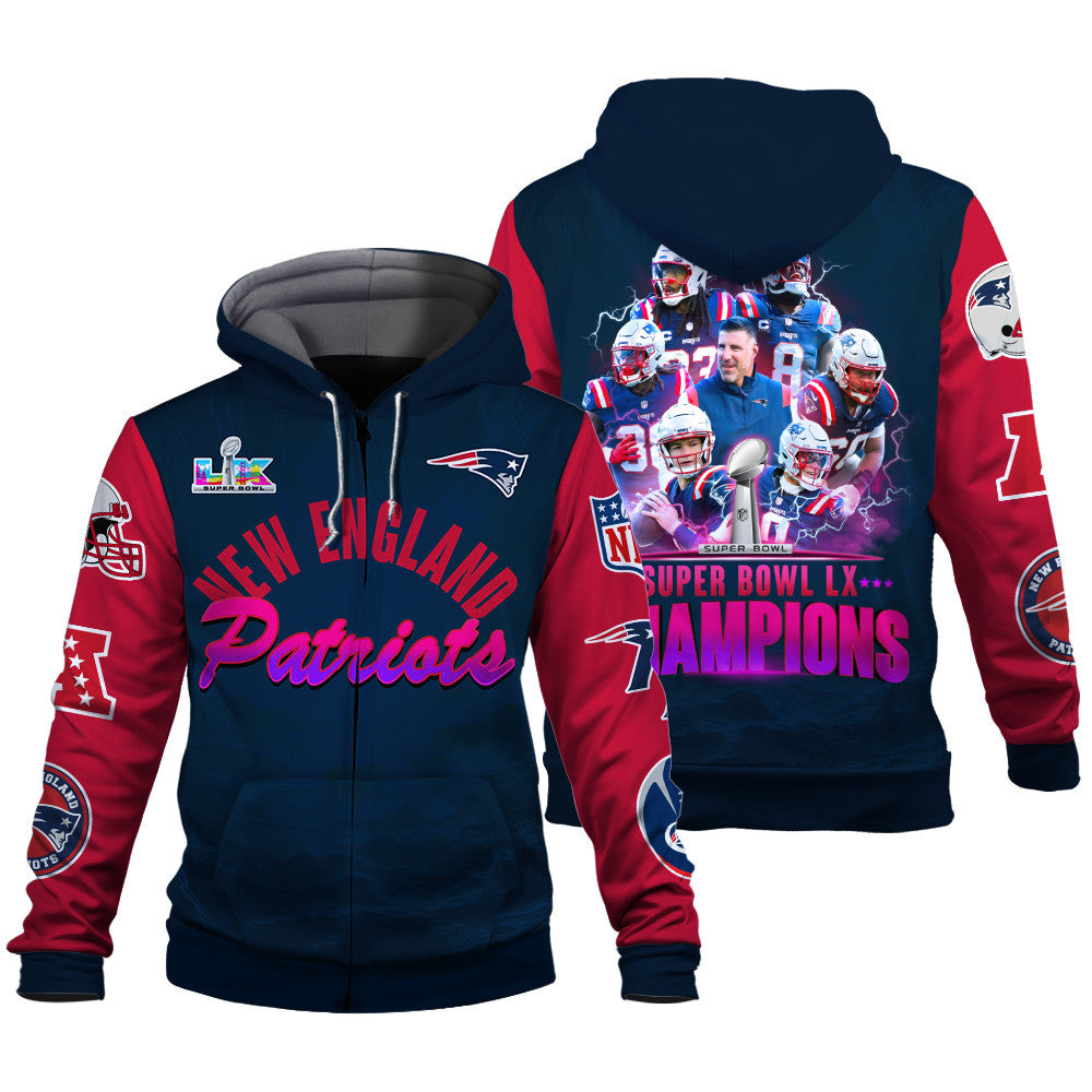 New England Patriots The "Champion Spirit" Zip Hoodie