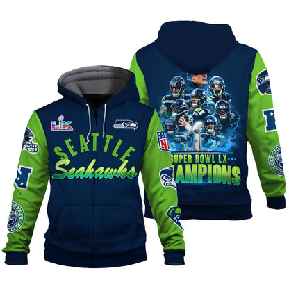 Seattle Seahawks The "Champion Spirit" Zip Hoodie