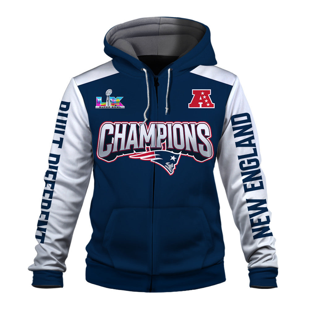 New England Patriots Built The Rule Zip Hoodie