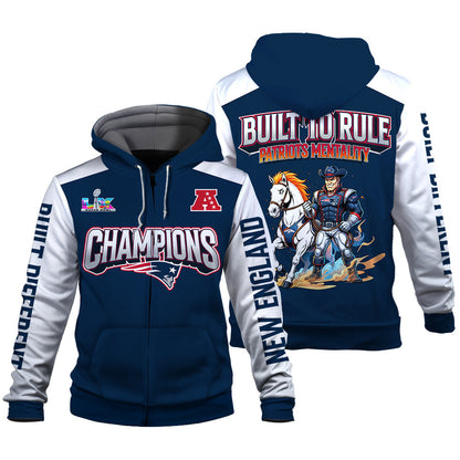 New England Patriots Built The Rule Zip Hoodie