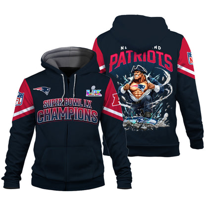 New England Patriots "The Boss" Zip Hoodie