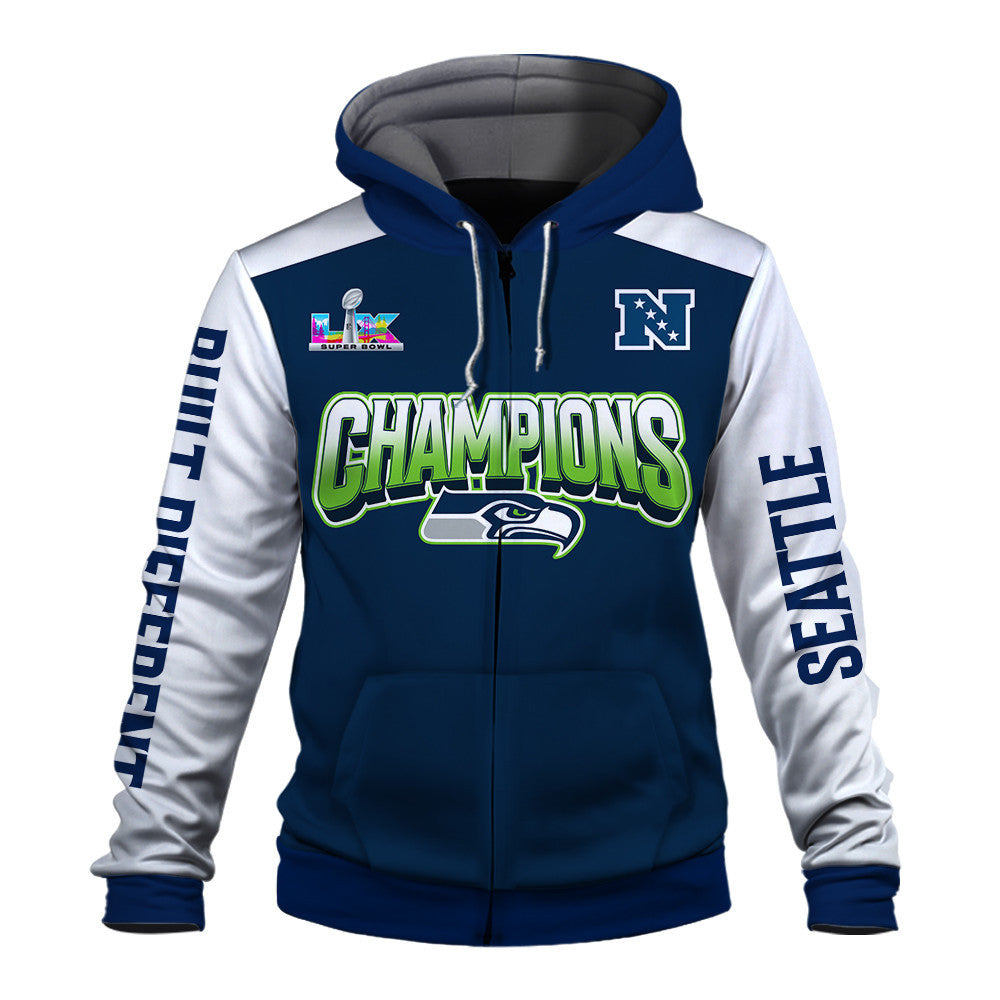 Seattle Seahawks Built The Rule Zip Hoodie
