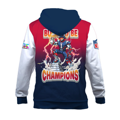 New England Patriots Built To Be Champ Zip Hoodie