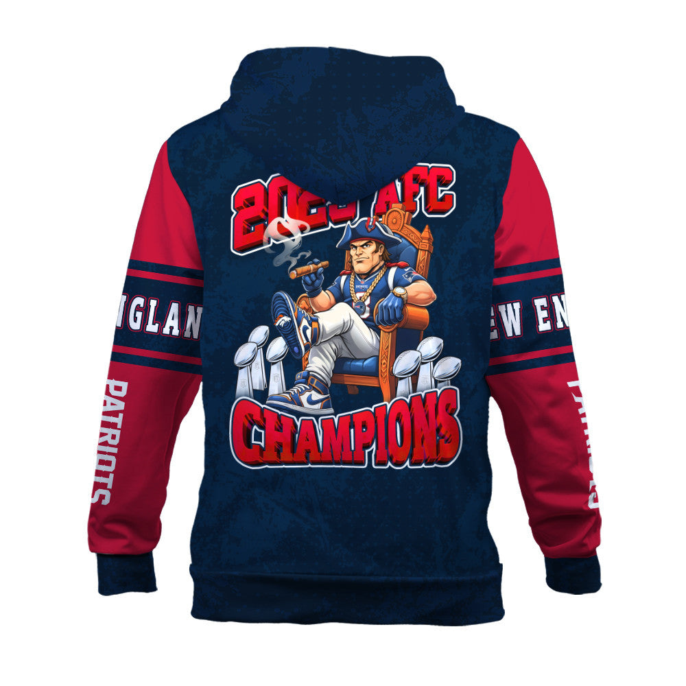 New England Patriots Championship Glow Edition Zip Hoodie