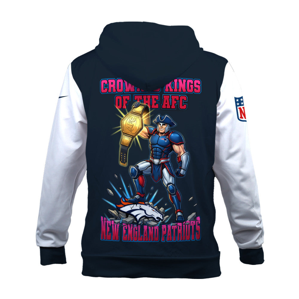New England Patriots Crowned Kings Of The AFC Zip Hoodie