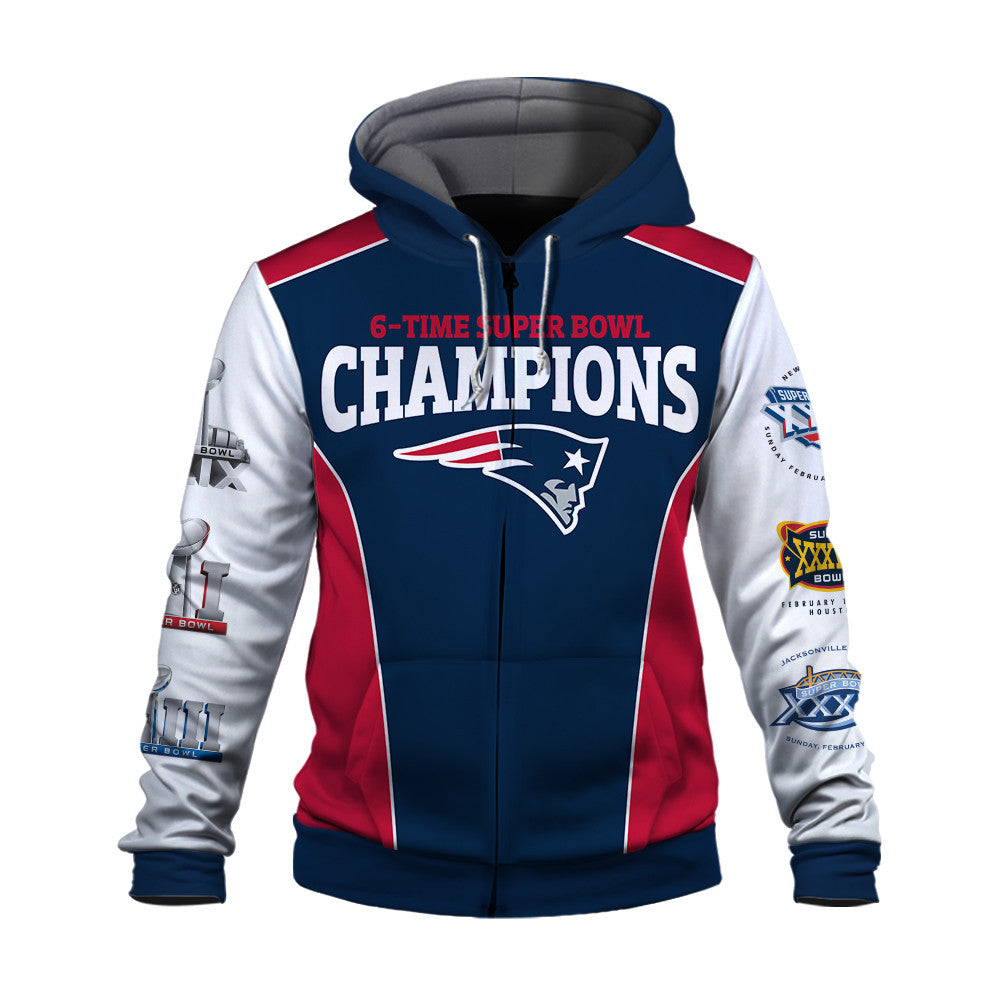 New England Patriots The Pinnacle Of Sports Mascot Art Zip Hoodie