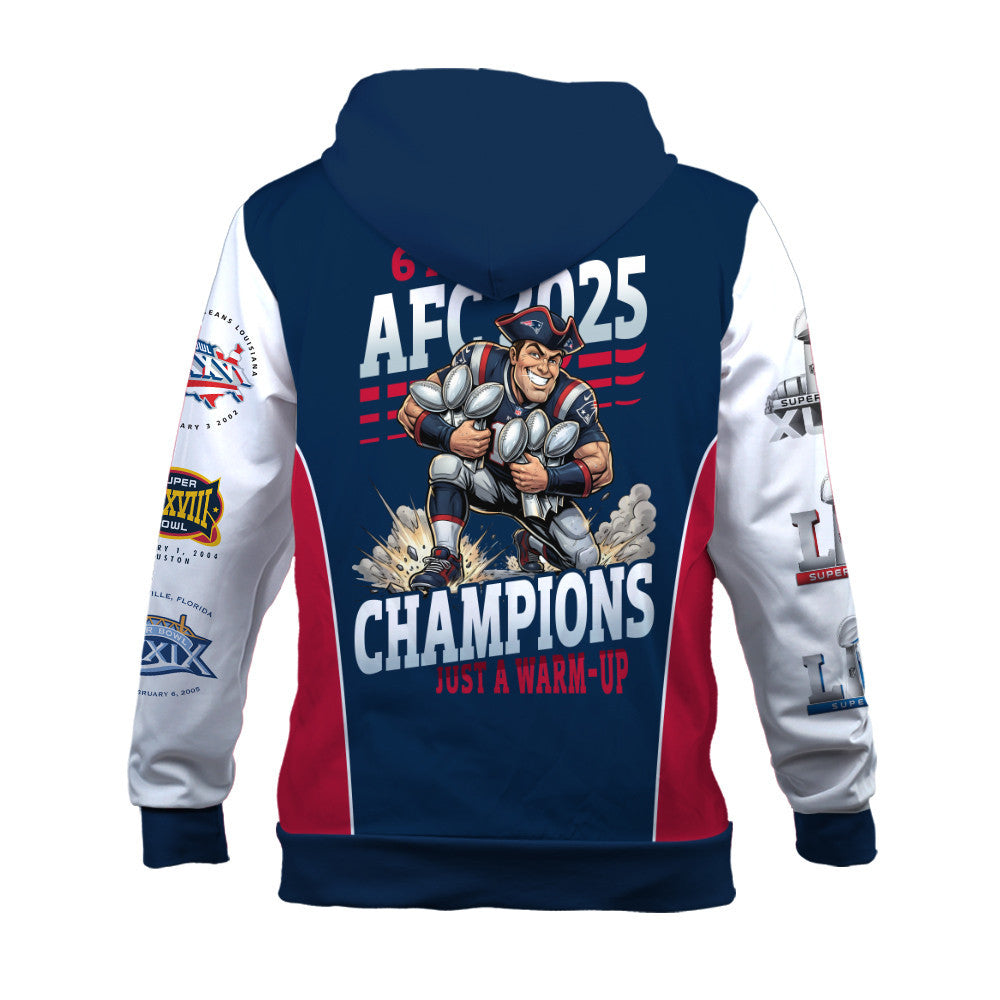 New England Patriots The Pinnacle Of Sports Mascot Art Zip Hoodie