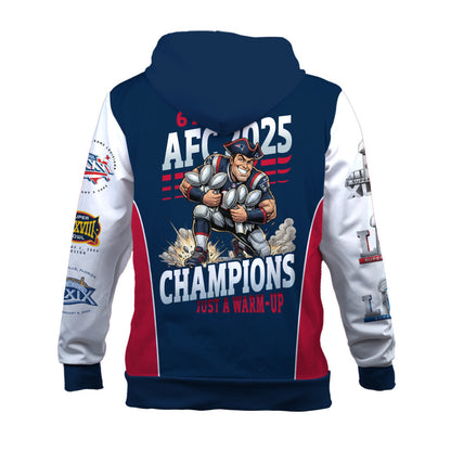 New England Patriots The Pinnacle Of Sports Mascot Art Zip Hoodie