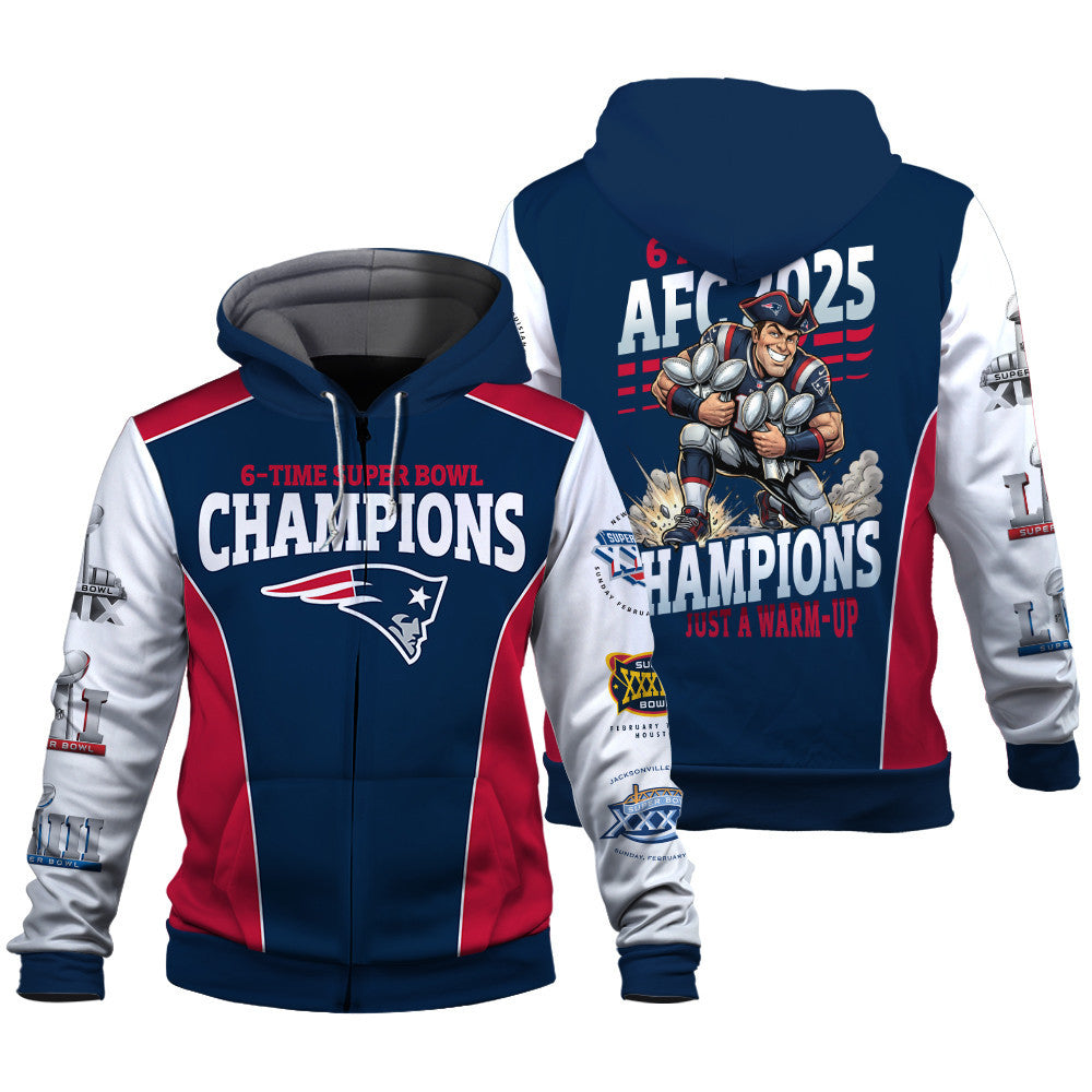 New England Patriots The Pinnacle Of Sports Mascot Art Zip Hoodie