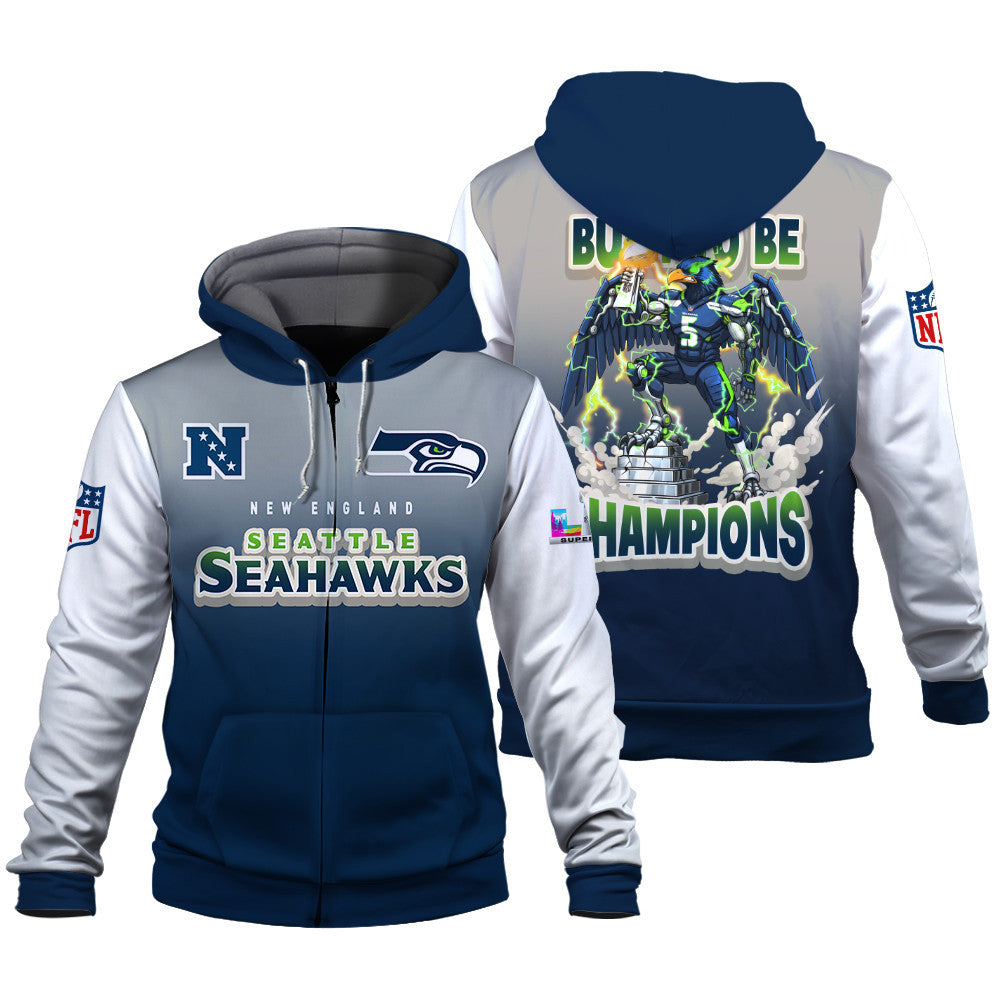 Seattle Seahawks Built To Be Champ Zip Hoodie