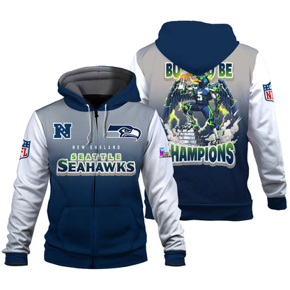 Seattle Seahawks Built To Be Champ Zip Hoodie
