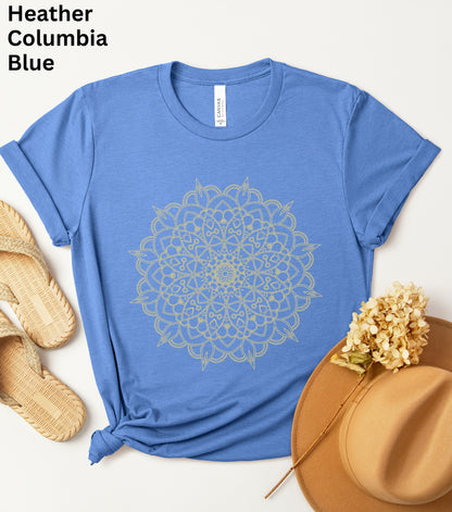 Boho Mandala Shirt, Mandala T-Shirt, Cute Spring Shirt, Cute Shirt for Woman, Cute Mandala Shirt, New Age tee, Boho t-shirt