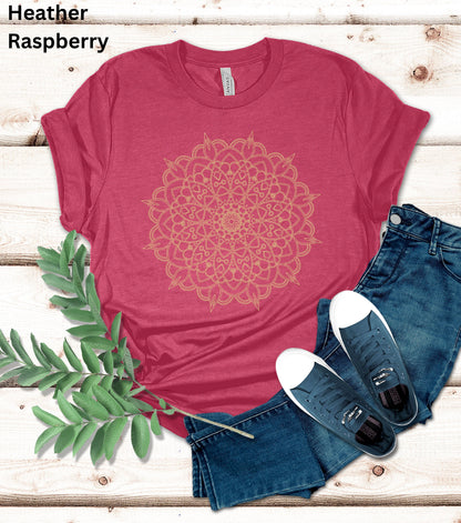 Boho Mandala Shirt, Mandala T-Shirt, Cute Spring Shirt, Cute Shirt for Woman, Cute Mandala Shirt, New Age tee, Boho t-shirt