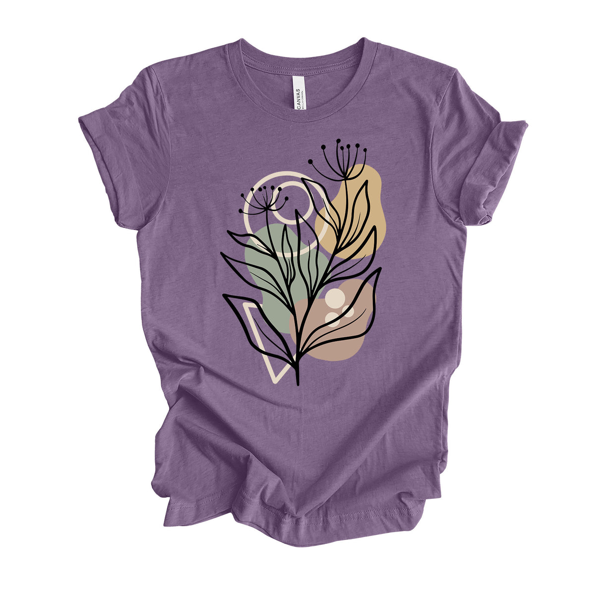 Abstract Floral Tee: Modern Botanical Bella + Canvas Shirt