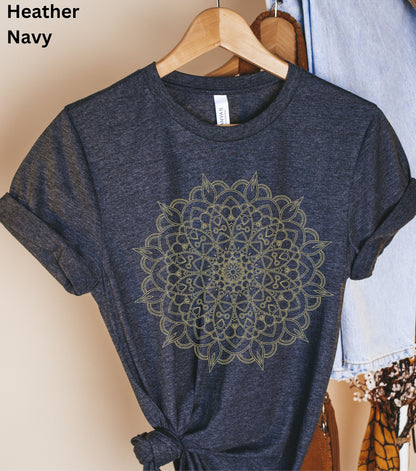 Boho Mandala Shirt, Mandala T-Shirt, Cute Spring Shirt, Cute Shirt for Woman, Cute Mandala Shirt, New Age tee, Boho t-shirt