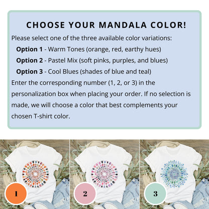 Watercolor Mandala T-Shirt, Boho Geometric Tee, Artistic Abstract Shirt, Hippie Mandala Tee, Spiritual Yoga Shirt