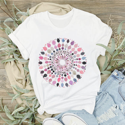 Watercolor Mandala T-Shirt, Boho Geometric Tee, Artistic Abstract Shirt, Hippie Mandala Tee, Spiritual Yoga Shirt