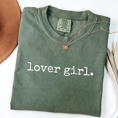 Trendy Comfort Colors Girly T-Shirt: Lover Girl Soft Girl Aesthetic Tee For Women Valentines Day Shirt