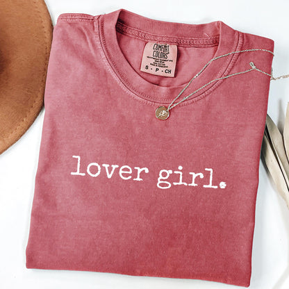 Trendy Comfort Colors Girly T-Shirt: Lover Girl Soft Girl Aesthetic Tee For Women Valentines Day Shirt