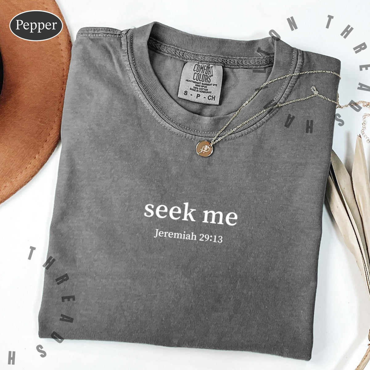 Jeremiah 29:13 Christian Shirt, Minimal Seek The Lord T-shirt, Jesus Mom Shirt, Comfort Colors Trendy Religious Tee For Women and Teens