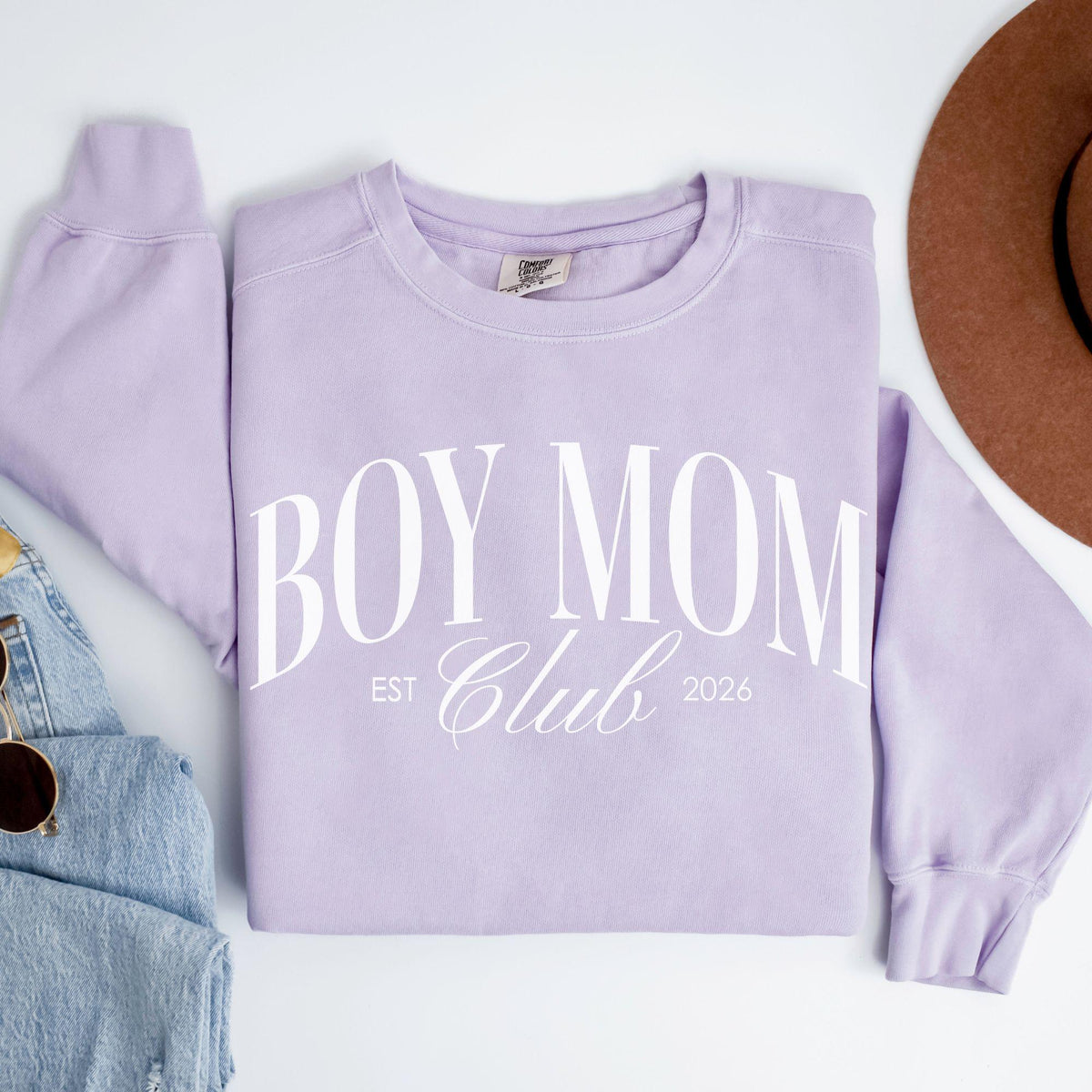 Boy Mom Club Comfort Colors Sweatshirt and T-Shirt, Mama Tee, Mom of Boys T-Shirt, Trendy Mama Sweater, New Mom Crewneck, Gift for Mom