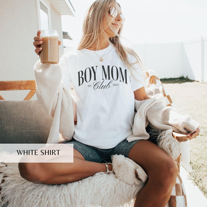 Boy Mom Club Comfort Colors Sweatshirt and T-Shirt, Mama Tee, Mom of Boys T-Shirt, Trendy Mama Sweater, New Mom Crewneck, Gift for Mom