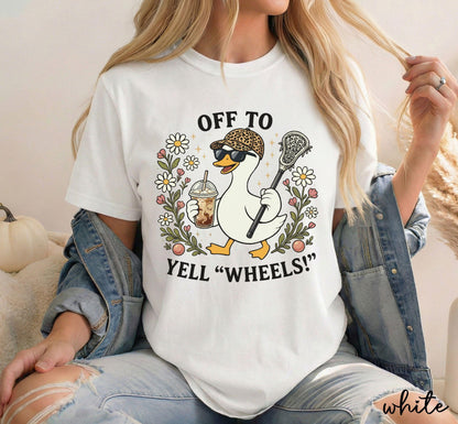 Lacrosse Mom Shirt, Floral Goose Comfort Colors Tee, Trendy Women's Sports Mom Tshirt
