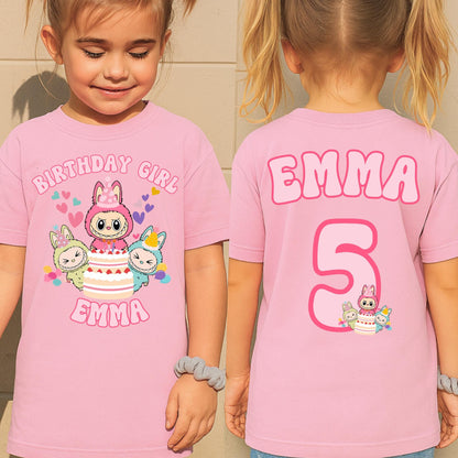 Custom Doll Birthday Girl Shirt Birthday Girl Doll Shirt Trendy Personalized Birthday Toy Girls Doll Shirt Family Birthday Party Shirt