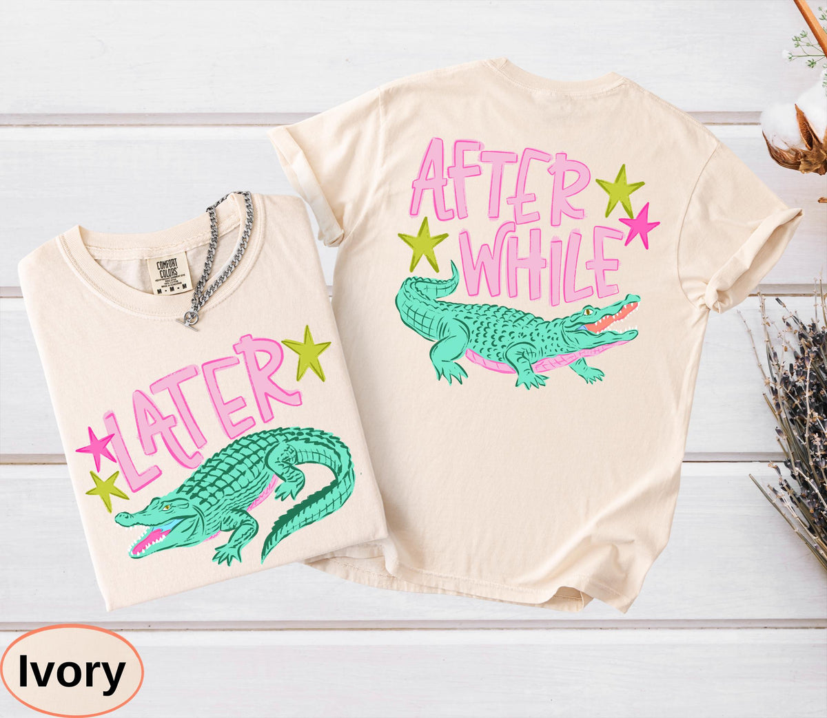 Funny Later Gator Comfort Colors, After While Crocodile T-Shirt, Trendy Apparel, Funny Graphic