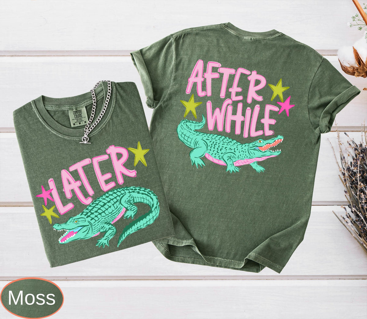 Funny Later Gator Comfort Colors, After While Crocodile T-Shirt, Trendy Apparel, Funny Graphic