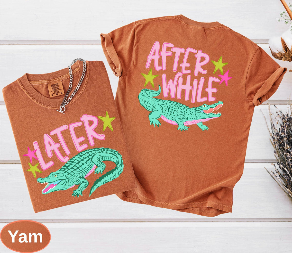 Funny Later Gator Comfort Colors, After While Crocodile T-Shirt, Trendy Apparel, Funny Graphic