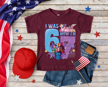 I Was 6 Now I'm 7 Kpop Girls Birthday Shirt, Funny 7th Birthday Meme T-Shirt, Trendy 67 Birthday Crew, Birthday Girl Gift for her