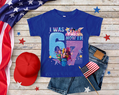 I Was 6 Now I'm 7 Kpop Girls Birthday Shirt, Funny 7th Birthday Meme T-Shirt, Trendy 67 Birthday Crew, Birthday Girl Gift for her
