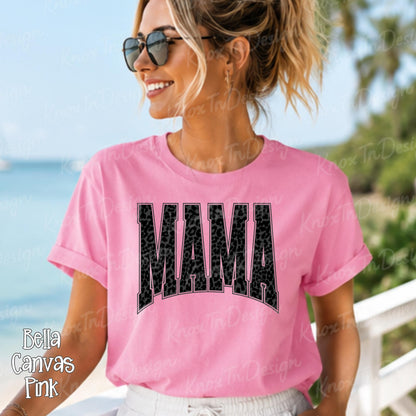 Mama Leopard Print Shirt, Comfort Colors Mama Tee, Bella Canvas Graphic Tee, Trendy Mom Shirt, Oversized Mama Tshirt, Boutique Style Tee