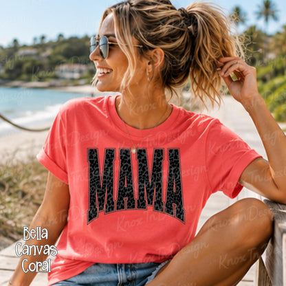 Mama Leopard Print Shirt, Comfort Colors Mama Tee, Bella Canvas Graphic Tee, Trendy Mom Shirt, Oversized Mama Tshirt, Boutique Style Tee