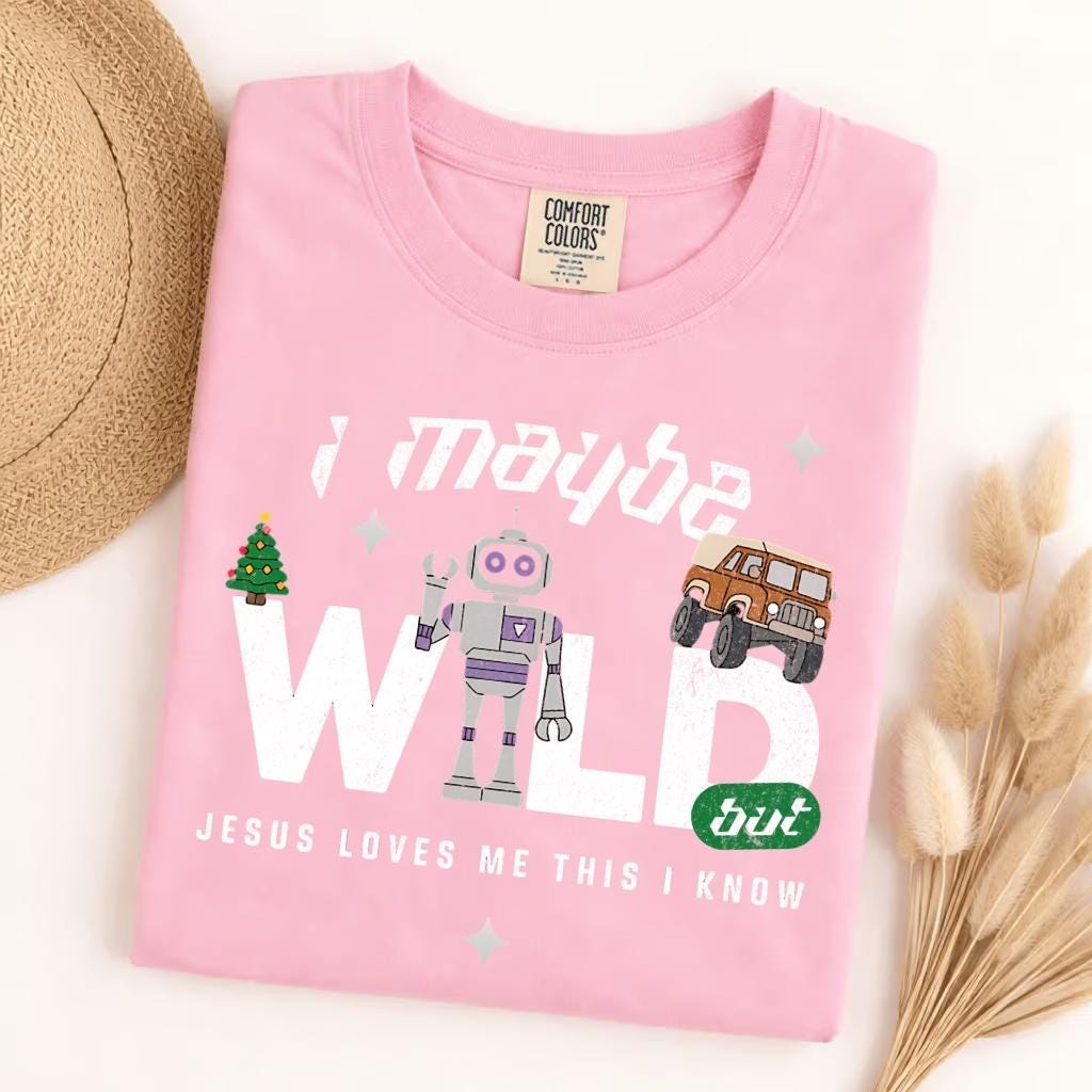 Comfort Colors Jesus Loves Me This I Know Wild T-Shirt, Funny Christian Faith Tee, Sarcastic Humor Religious Gift for Women, Trendy