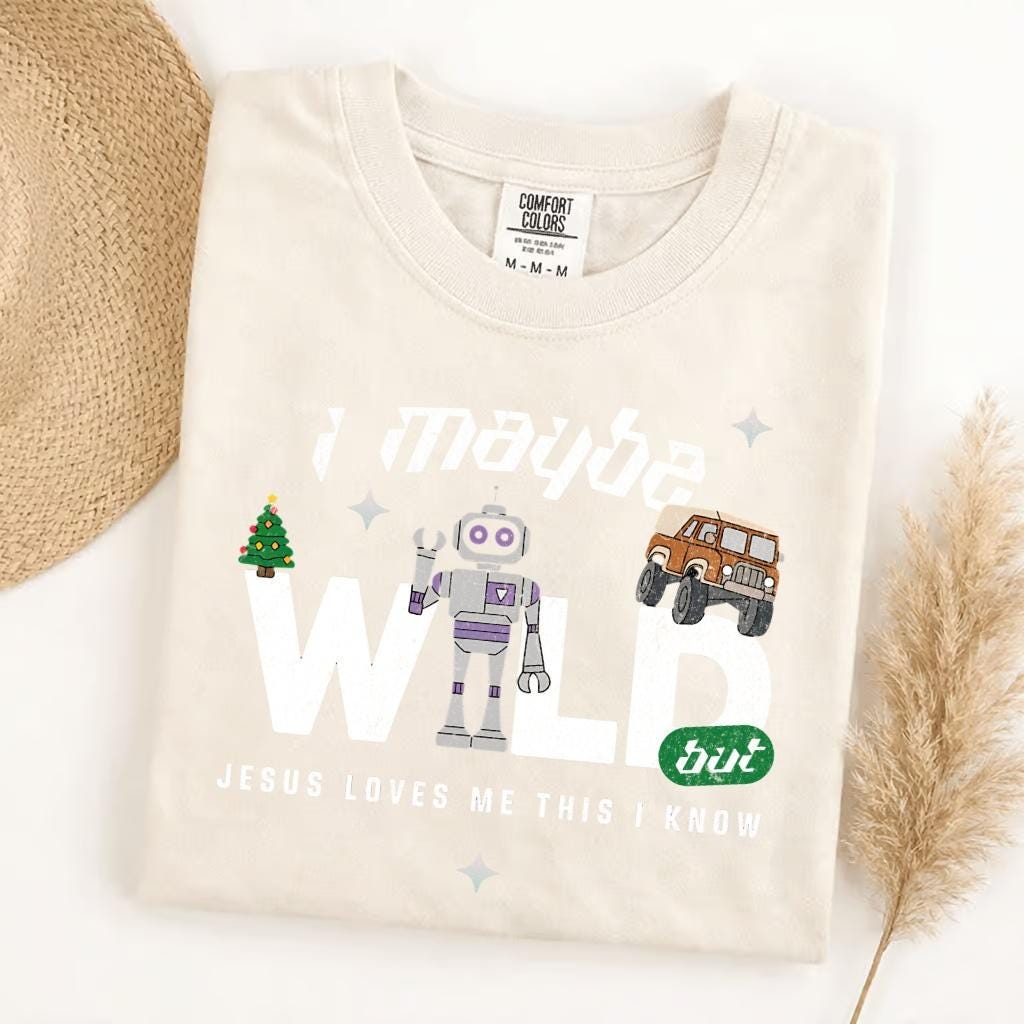 Comfort Colors Jesus Loves Me This I Know Wild T-Shirt, Funny Christian Faith Tee, Sarcastic Humor Religious Gift for Women, Trendy