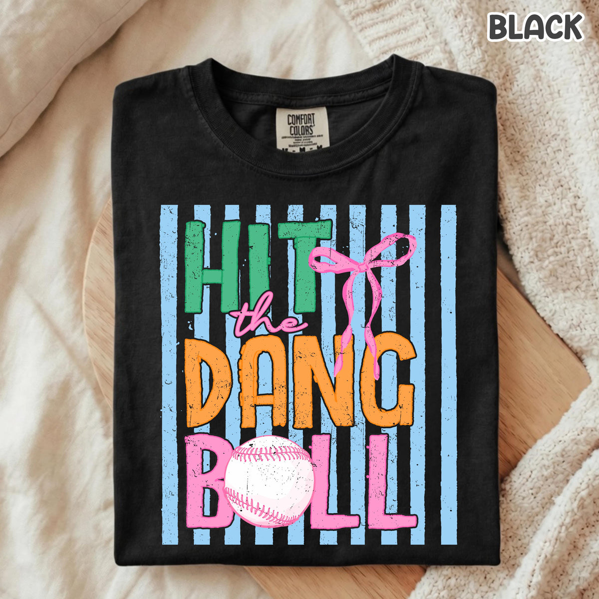 Comfort Colors® Hit the Dang Ball Shirt, Trendy Baseball Tee, Womens Sports Tee, Women's Baseball Shirt, Baseball Mom Shirt, Game Day Tee