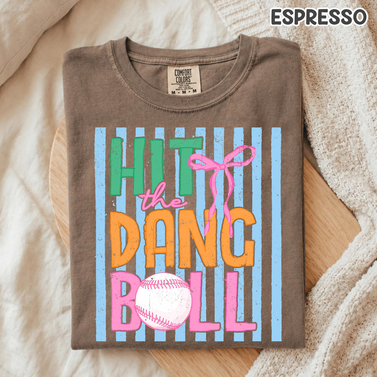 Comfort Colors® Hit the Dang Ball Shirt, Trendy Baseball Tee, Womens Sports Tee, Women's Baseball Shirt, Baseball Mom Shirt, Game Day Tee