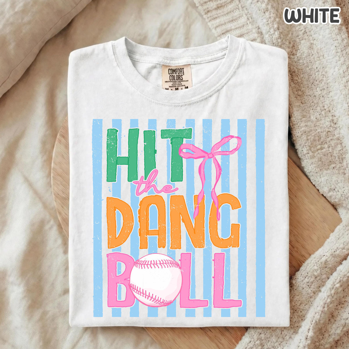Comfort Colors® Hit the Dang Ball Shirt, Trendy Baseball Tee, Womens Sports Tee, Women's Baseball Shirt, Baseball Mom Shirt, Game Day Tee