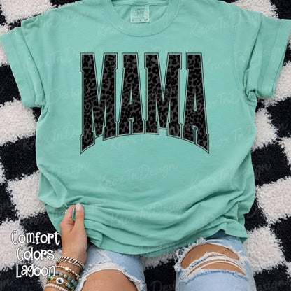 Mama Leopard Print Shirt, Comfort Colors Mama Tee, Bella Canvas Graphic Tee, Trendy Mom Shirt, Oversized Mama Tshirt, Boutique Style Tee