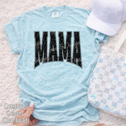 Mama Leopard Print Shirt, Comfort Colors Mama Tee, Bella Canvas Graphic Tee, Trendy Mom Shirt, Oversized Mama Tshirt, Boutique Style Tee